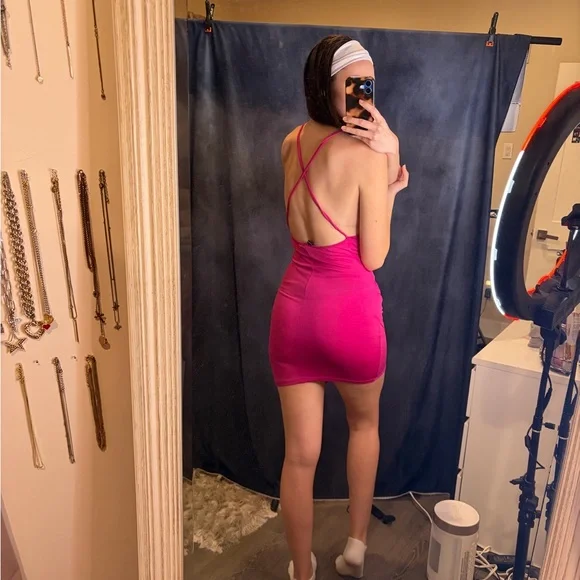 Windsor Fuchsia Mini Dress - Picture 3 of 5